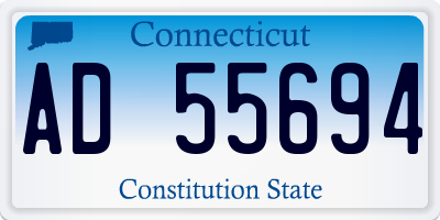 CT license plate AD55694