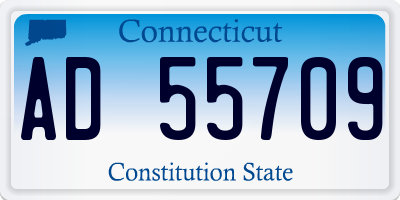 CT license plate AD55709