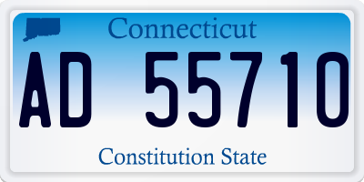 CT license plate AD55710
