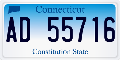 CT license plate AD55716