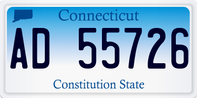 CT license plate AD55726