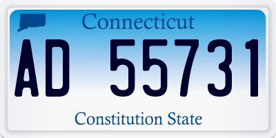 CT license plate AD55731