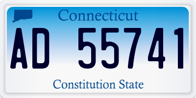 CT license plate AD55741