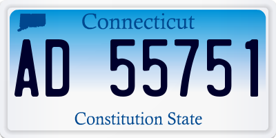 CT license plate AD55751