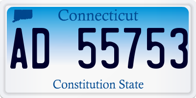 CT license plate AD55753