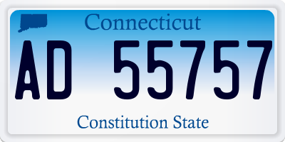 CT license plate AD55757