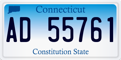 CT license plate AD55761