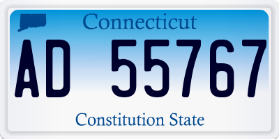 CT license plate AD55767