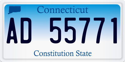 CT license plate AD55771