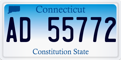 CT license plate AD55772