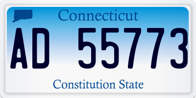 CT license plate AD55773