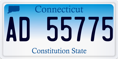 CT license plate AD55775