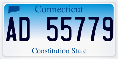 CT license plate AD55779