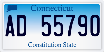 CT license plate AD55790