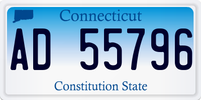 CT license plate AD55796