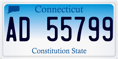 CT license plate AD55799