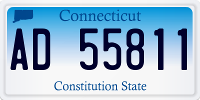 CT license plate AD55811