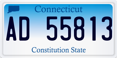 CT license plate AD55813