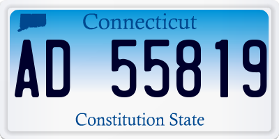 CT license plate AD55819