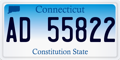 CT license plate AD55822