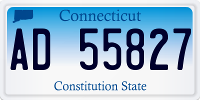 CT license plate AD55827