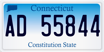 CT license plate AD55844