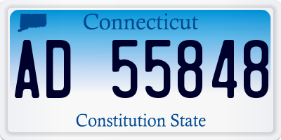 CT license plate AD55848