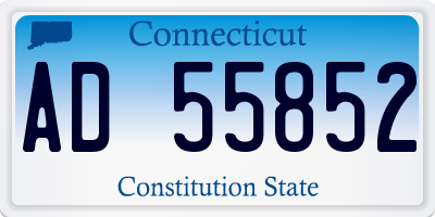 CT license plate AD55852