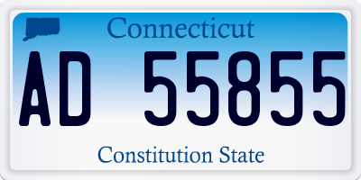 CT license plate AD55855