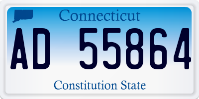 CT license plate AD55864