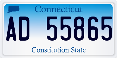 CT license plate AD55865