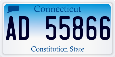 CT license plate AD55866