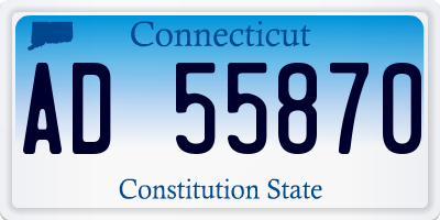 CT license plate AD55870