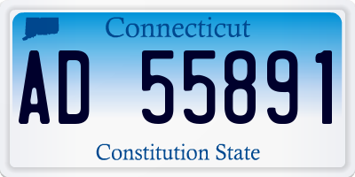 CT license plate AD55891