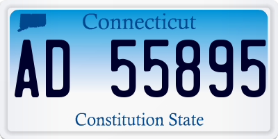 CT license plate AD55895