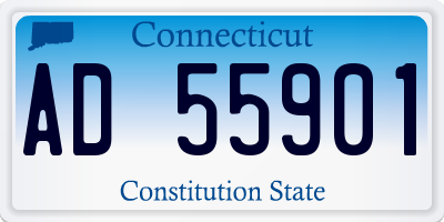 CT license plate AD55901