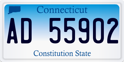 CT license plate AD55902