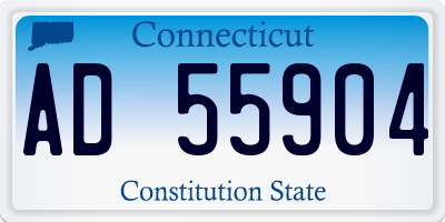 CT license plate AD55904
