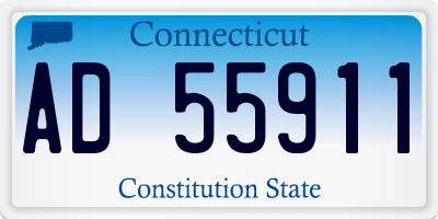 CT license plate AD55911