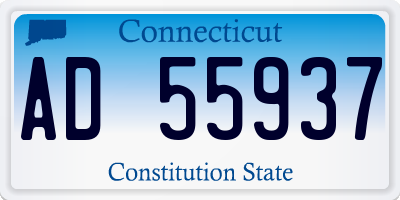 CT license plate AD55937