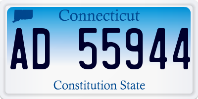 CT license plate AD55944