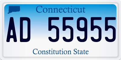 CT license plate AD55955