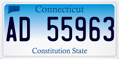 CT license plate AD55963
