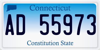 CT license plate AD55973