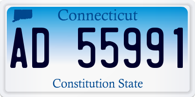 CT license plate AD55991