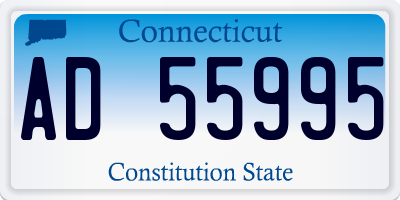 CT license plate AD55995