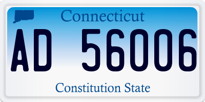 CT license plate AD56006