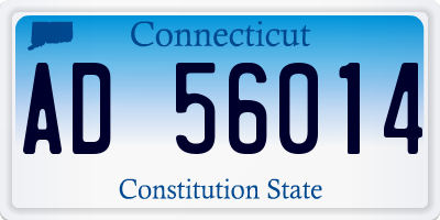 CT license plate AD56014