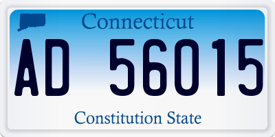 CT license plate AD56015