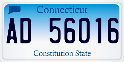 CT license plate AD56016